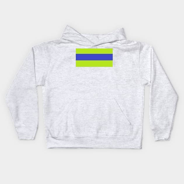 Green and Blue Flag Kids Hoodie by Kami_Mi